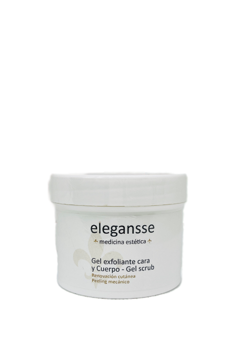 Exfoliante gel scrub Elegansse, Elegansse, medicina estética Barcelona, medicina estética Gavá Mar y medicina estética Santander.